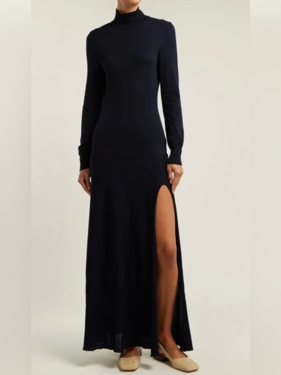 Jacquemus Dresses & Skirts - JACQUEMUS Baya Cutout Cotton-blend Maxi Dress in Navy, size M (6)